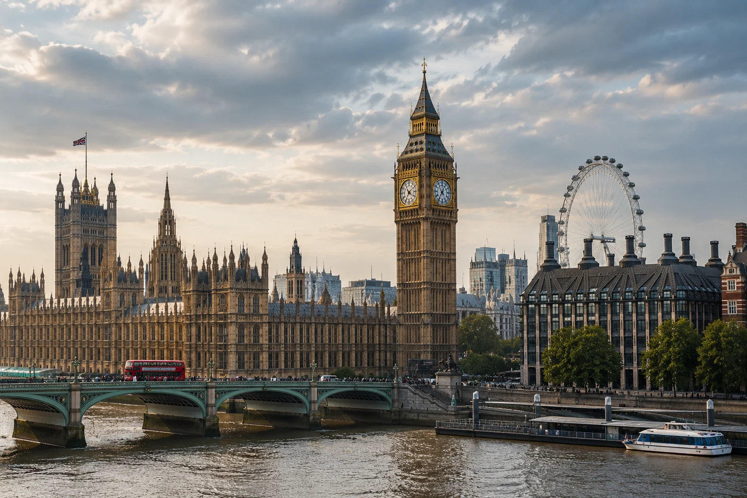 Panoramic view of London in the United Kingdom