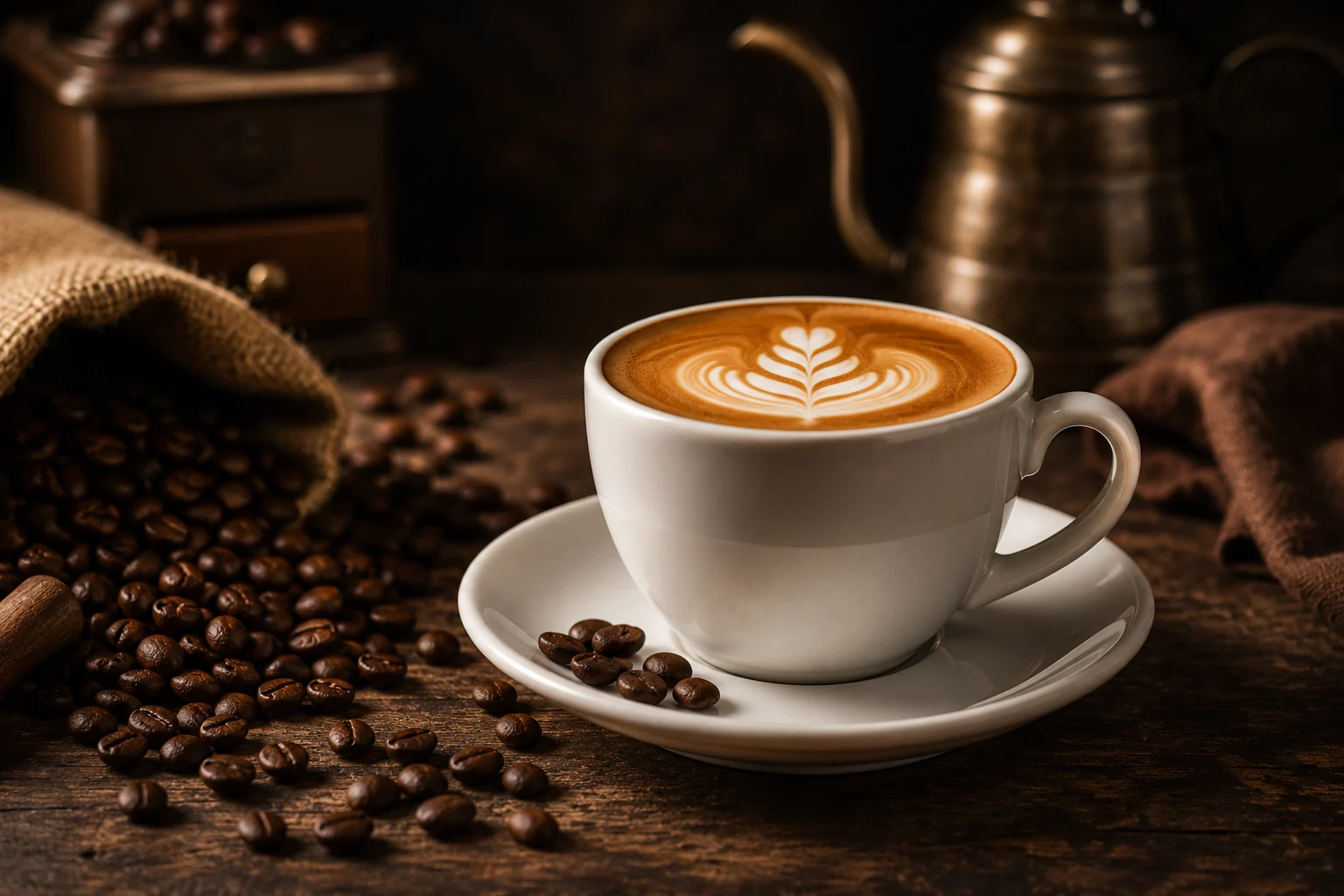 Coffee concept with a warm editorial atmosphere